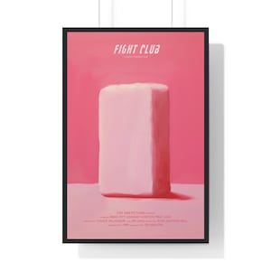 Affiche du film Fight Club numérique minimaliste, art mural imprimable films cultes vintage