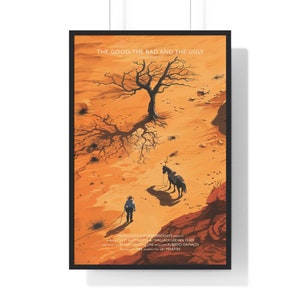 The Good, The Bad and The Ugly Poster, Kultfilme, druckbare Wandkunst, Kunstdruck Download, minimalistischer Film Poster, Vintage Poster
