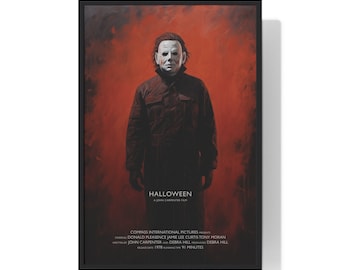 Halloween Movie Poster, Michael Myers Minimalist Art (Digital Download)