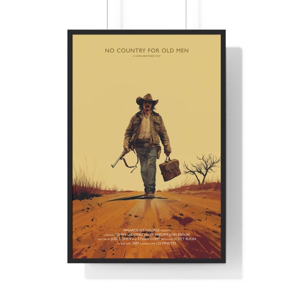 No Country For Old Men Movie Poster , Printable Wall Art, Art Print Download, Minimalist Movie Print, Vintage Poster