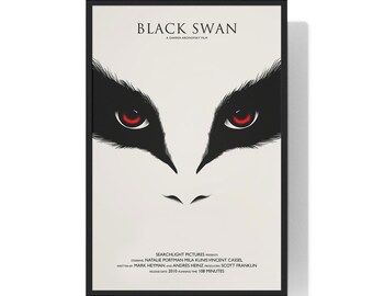 Affiche du film Black Swan, art mural imprimable, impression d'art en téléchargement, affiche de film minimaliste