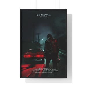 Nightcrawler Movie Poster Digital Minimalist, Cult Movies Printable Wall Art Vintage