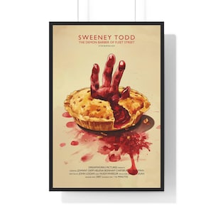 Sweeney Todd: The Demon Barber of Fleet Street Movie Poster, Printable Wall Art, Art Print Download, Minimalist Movie Poster, Vintage Poster