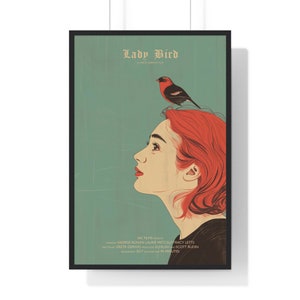 Póster de la película Lady Bird, arte de pared imprimible, descarga de impresión de arte, impresión de película minimalista, póster vintage