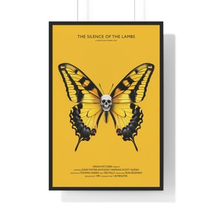 The Silence of the Lambs Movie Poster Digital Minimalist, Cult Movies Printable Wall Art Vintage, Hannibal Lecter