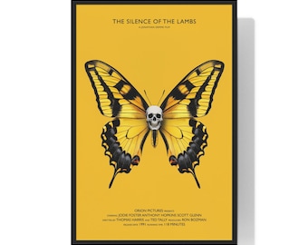 The Silence of the Lambs Poster, Minimalist Cult Movie Art (Digital Download)