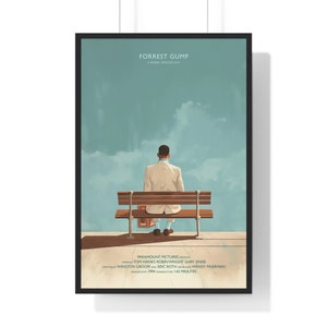 Forrest Gump Film Poster, druckbare Wandkunst, Kunstdruck Download, minimalistischer Film Druck, Vintage Poster