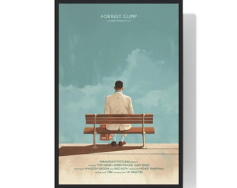 Forrest Gump Movie Poster , Printable Wall Art, Art Print Download, Minimalist Movie Print, Vintage Poster