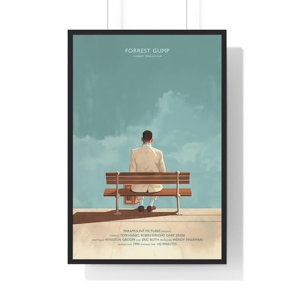 Forrest Gump Movie Poster , Printable Wall Art, Art Print Download, Minimalist Movie Print, Vintage Poster