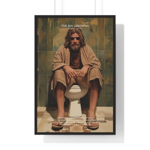 The Big Lebowski Movie Poster Digital Minimalist, Cult Movies Printable Art, Popular Movie Posters