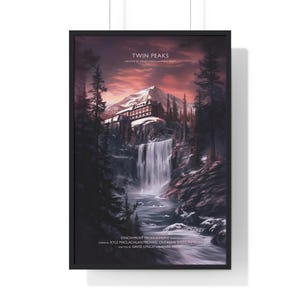 Twin Peaks tv-serie poster, afdrukbare muurkunst, kunstprint downloaden, minimalistische filmprint, vintage poster
