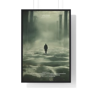 Stalker (Andrei Tarkovsky) Póster de película minimalista digital, Arte de pared imprimible de películas de culto Vintage