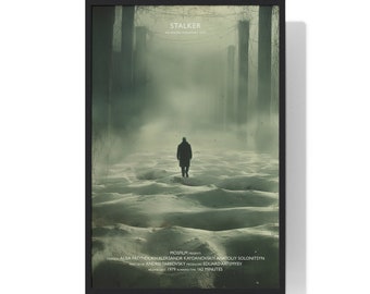 ストーカー（アンドレイ・タルコフスキー）映画ポスター デジタルミニマリスト、カルト映画 印刷可能な壁アート ヴィンテージ