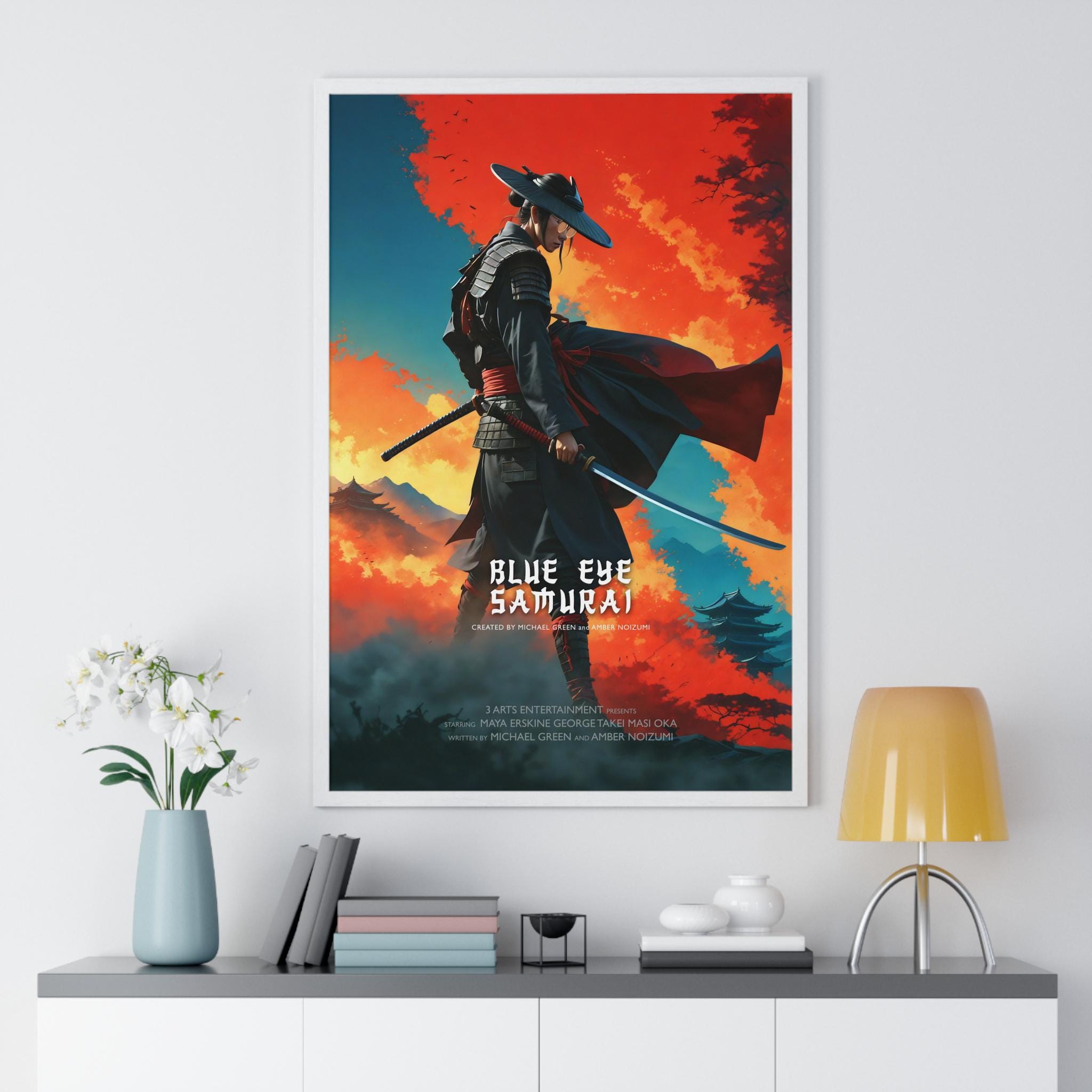 映画 ”ブルーライト作戦”のポスター 新品未使用のものです！ ブルーアイサムライ TVシリーズポスター デジタルミニマリスト、印刷
