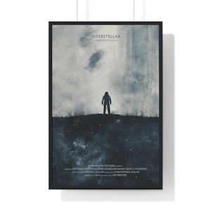 Interstellar Movie Poster, Christopher Nolan, Printable Wall Art, Art Print Download, Minimalist Movie Print, Vintage Poster