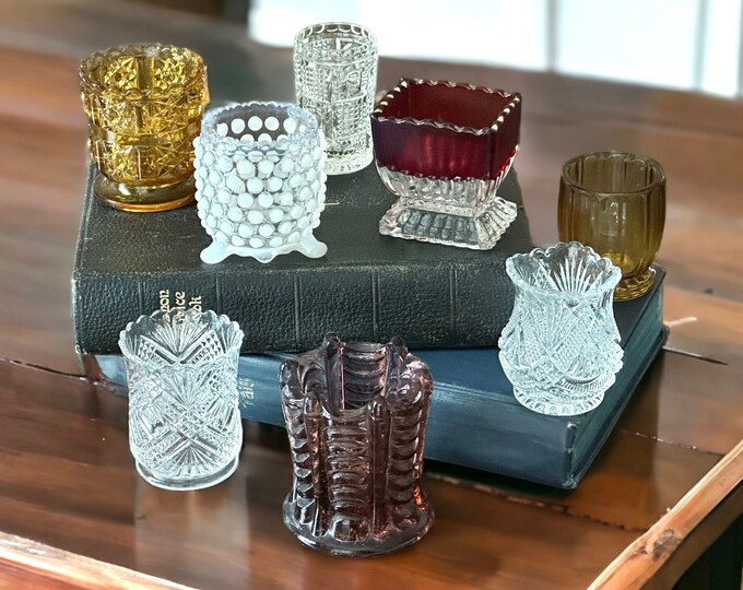 Antique Glass Toothpick Holders