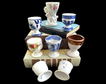Vintage Egg Cup Holders Spode Italian Blue Willow Arzberg Royal Albert Roses Cherub Floral Country Cottagecore  Farmhouse Chic YOUR CHOICE