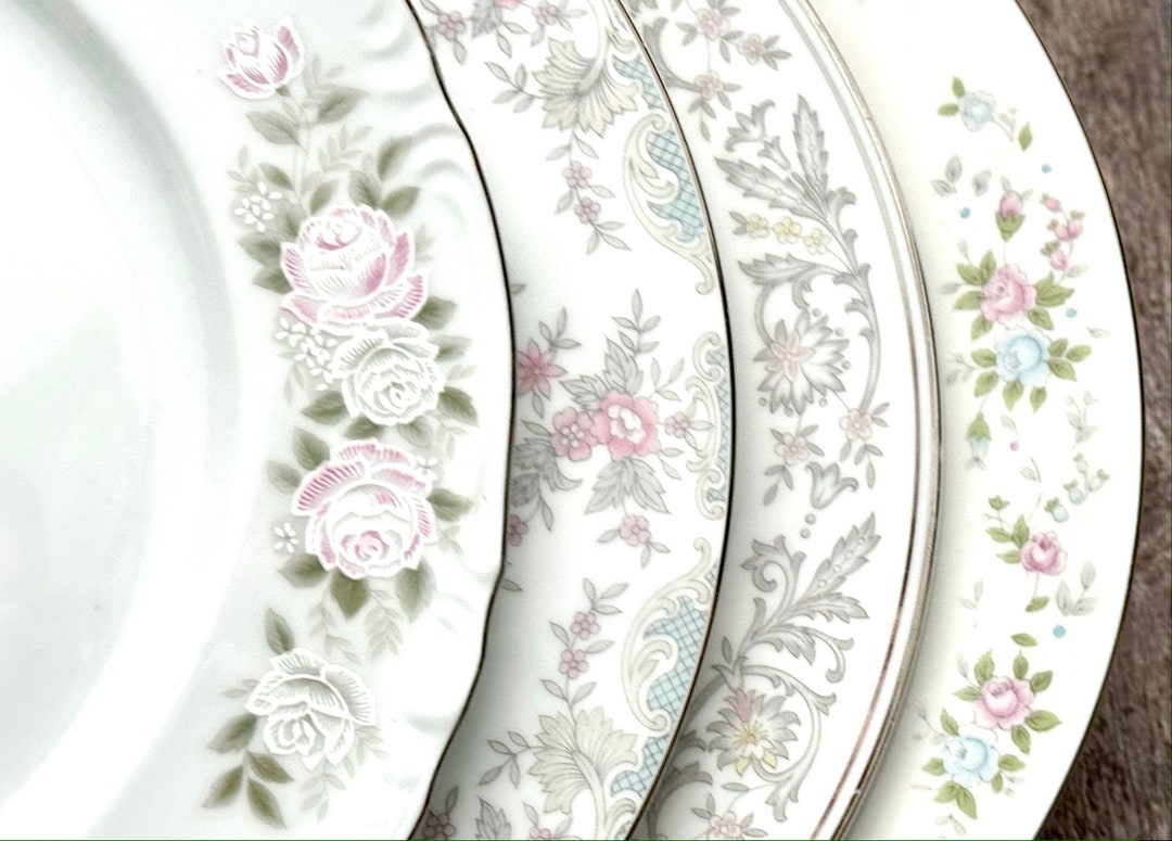 Mismatched Dinner Plates Mix and Match Dishes Vintage Wedding Etsy