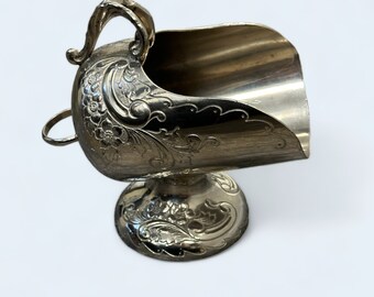Vintage Sugar Scuttle Silverplate, Coffee and Tea Service, Salt Pot Candy Dish, Formal Event, Wedding