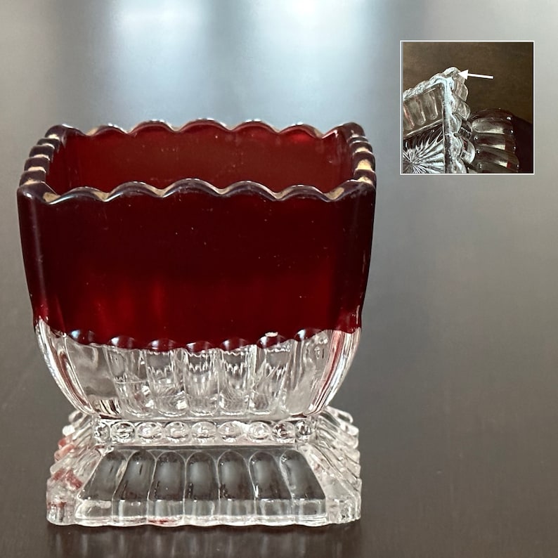 Antique glass toothpick holders vintage glass toothpick holder bud