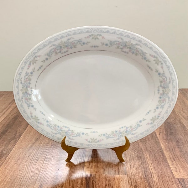 Serving Platter 14"  Fairfield Versailles Vintage Floral Mismatched China, Micro Weddings, Boy Baby Shower Entertaining  - EMMA Collection