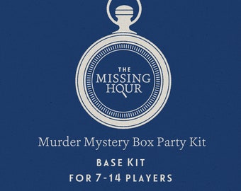 Base Kit - Murder Mystery Party, The Missing Hour, 7-14 Guests