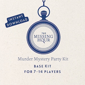 Instant Download Kit - Murder Mystery Party, Printable, PDF, JPEG, At-Home Print