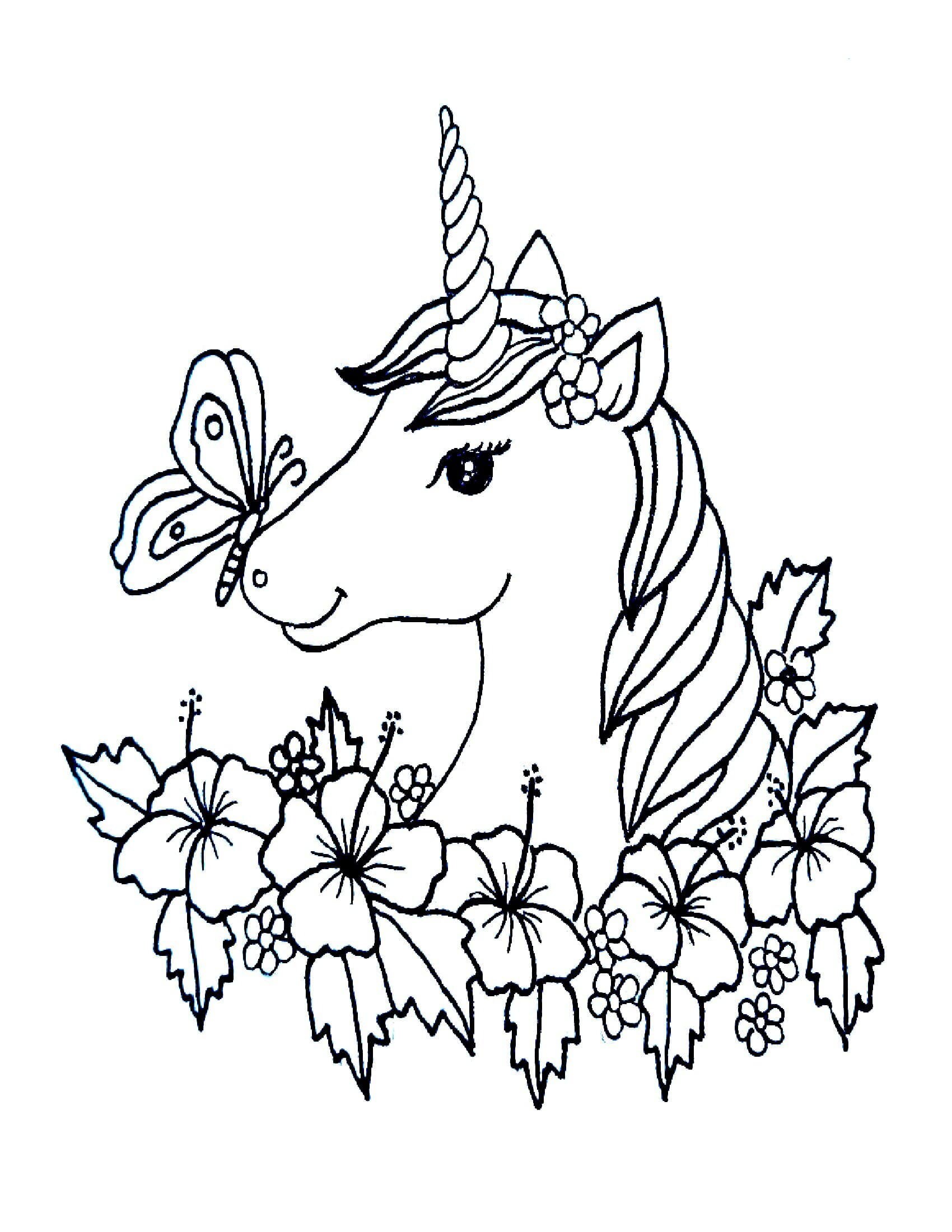 Unicorn Coloring Page, Magical Animal, Animal Art, Printable Art ...