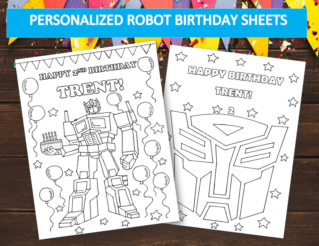Transformer Birthday Coloring Sheets for Kids ,transformer Party Favors ...