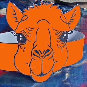 Corona di carta a forma di cammello, fasce per la Natività per bambini, cappello di carta a forma di animale da stampare