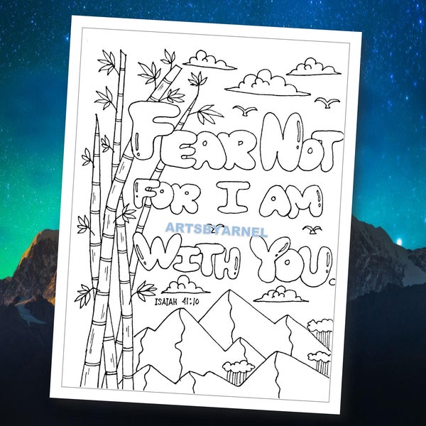 Isaiah 41 10 Coloring Page - Etsy