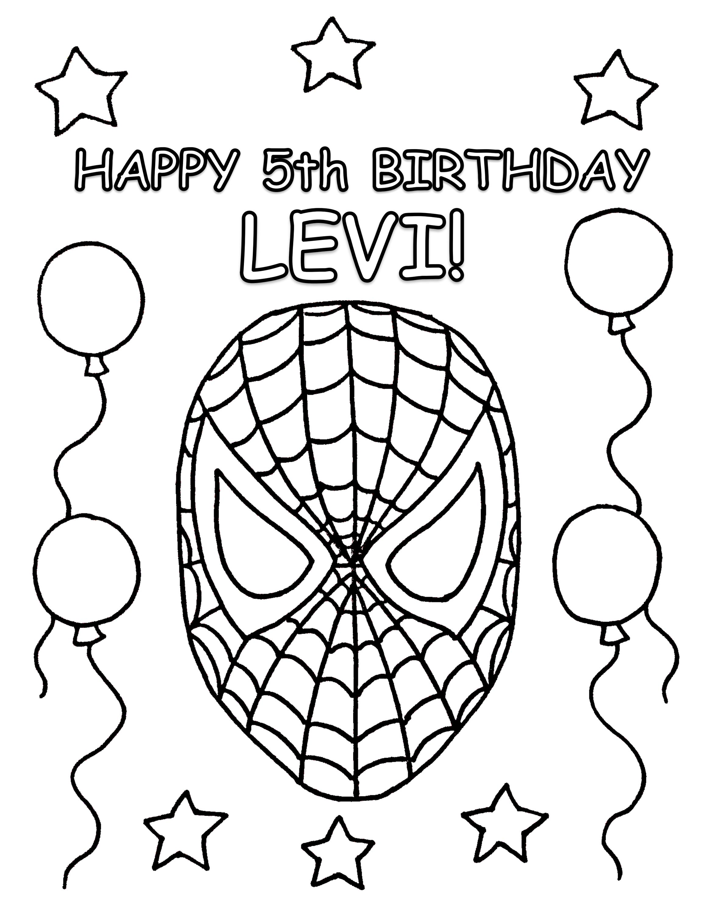 Spiderman Birthday Coloring Pages: Party Favors Set of 3 (PDF) - Etsy UK