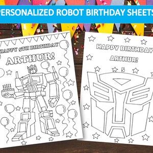 Transformer Birthday Coloring Sheets for Kids ,transformer Party Favors ...
