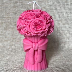 Floral Bouquet Candle – Decorative Gift Candle – Scented, Handcrafted, Wedding, Home Decor
