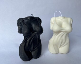 Aphrodite candle, made of soy wax, perfect as a furnishing accessory, as home decor or as a customizable gift.