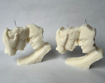 Love candle, made of soy wax, excellent as a furnishing accessory, as home decor or as a customizable gift