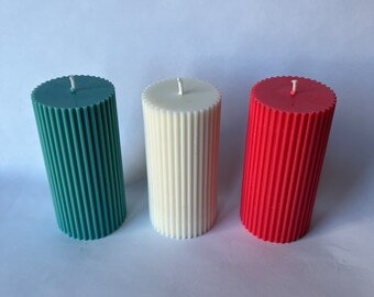 "Moccolo a Costine" soy wax candle, perfect as a furnishing accessory, home decor, or gift.