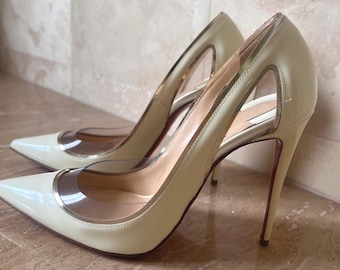 Christian Louboutin ‘Cosmo’ 39 Snow Ivory. Pristine condition