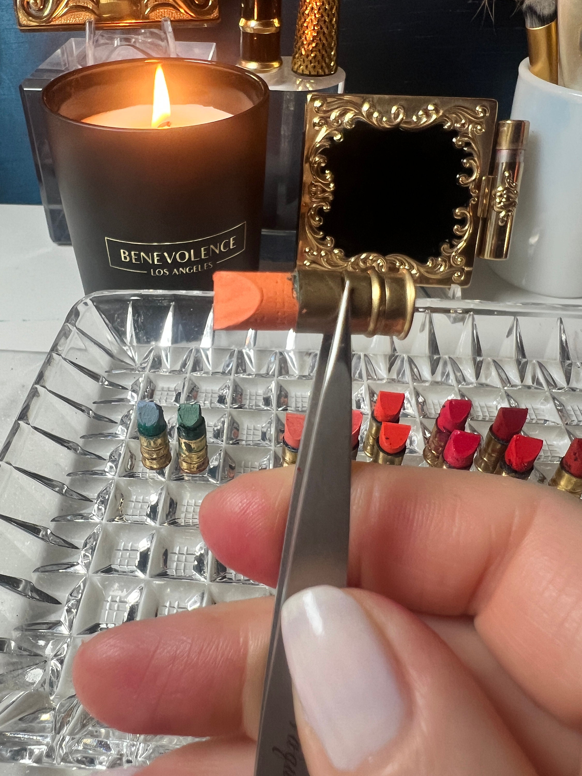 Vintage AVON Sample Lipstick & Shadow. 