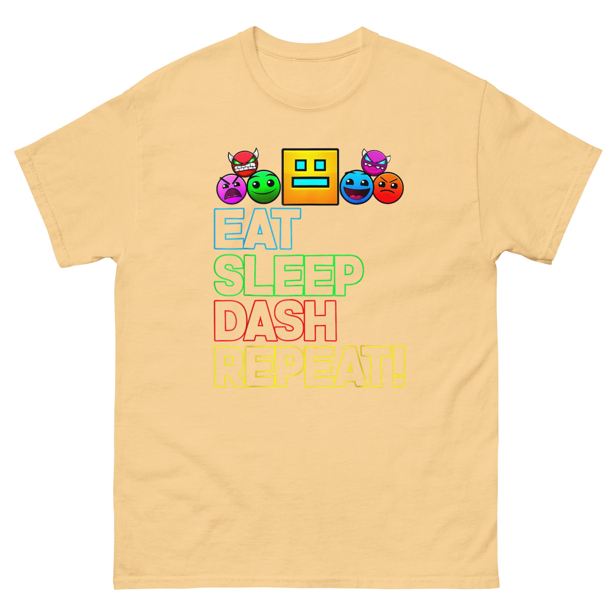 Sweat à Capuche Eat Sleep Dash Repeat Geometry Gamer – Sweat Gaming Géométrie Dash Idéal Cadeau Gamer