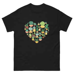Succulent Heart T-Shirt: Cactus Lover Plant Mom Tee