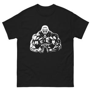 Muscle Gorilla T-Shirt: Strong Ape Gym Workout Tee