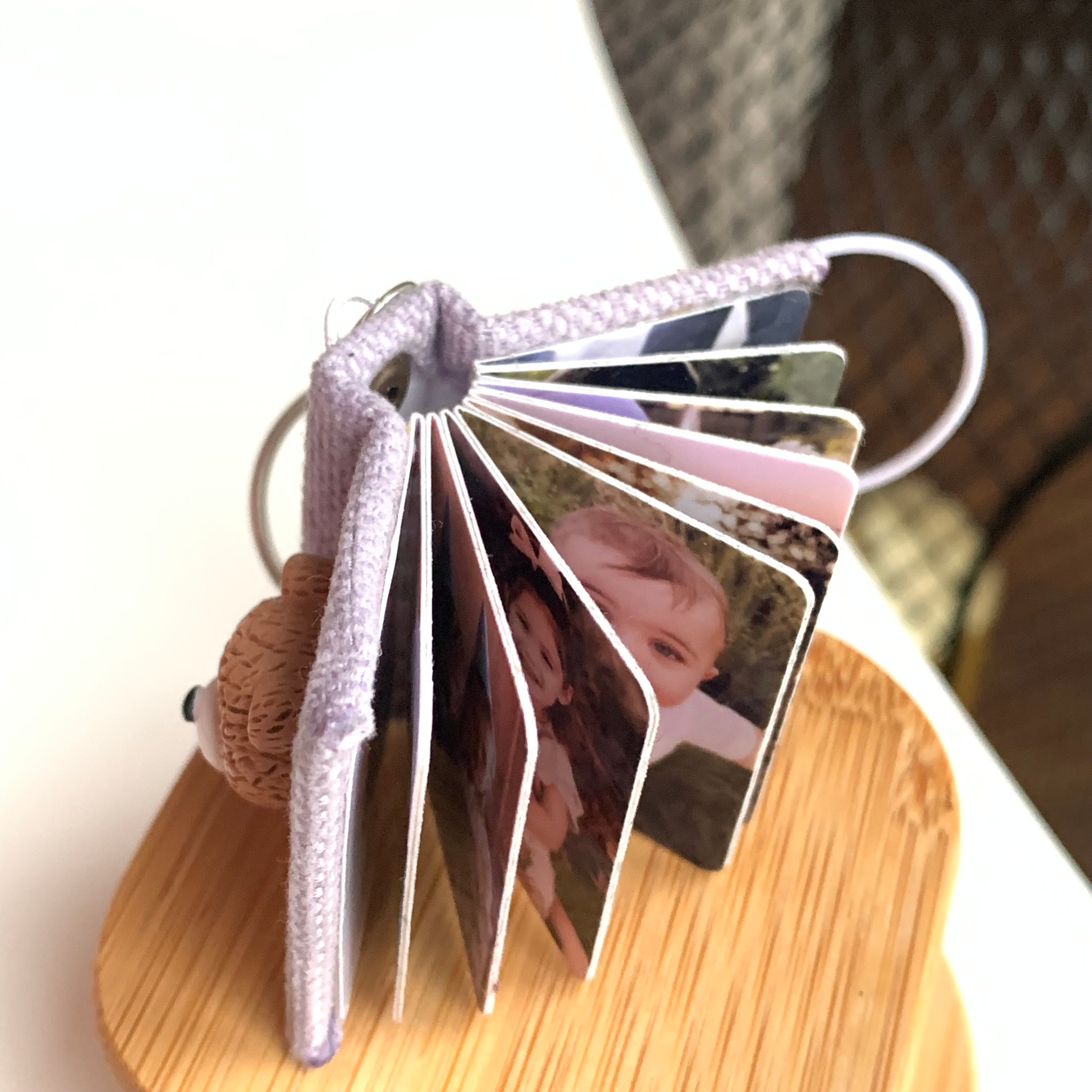 Personalized Photo Album Keychain, Handmade Photo Album Keychain, Mini