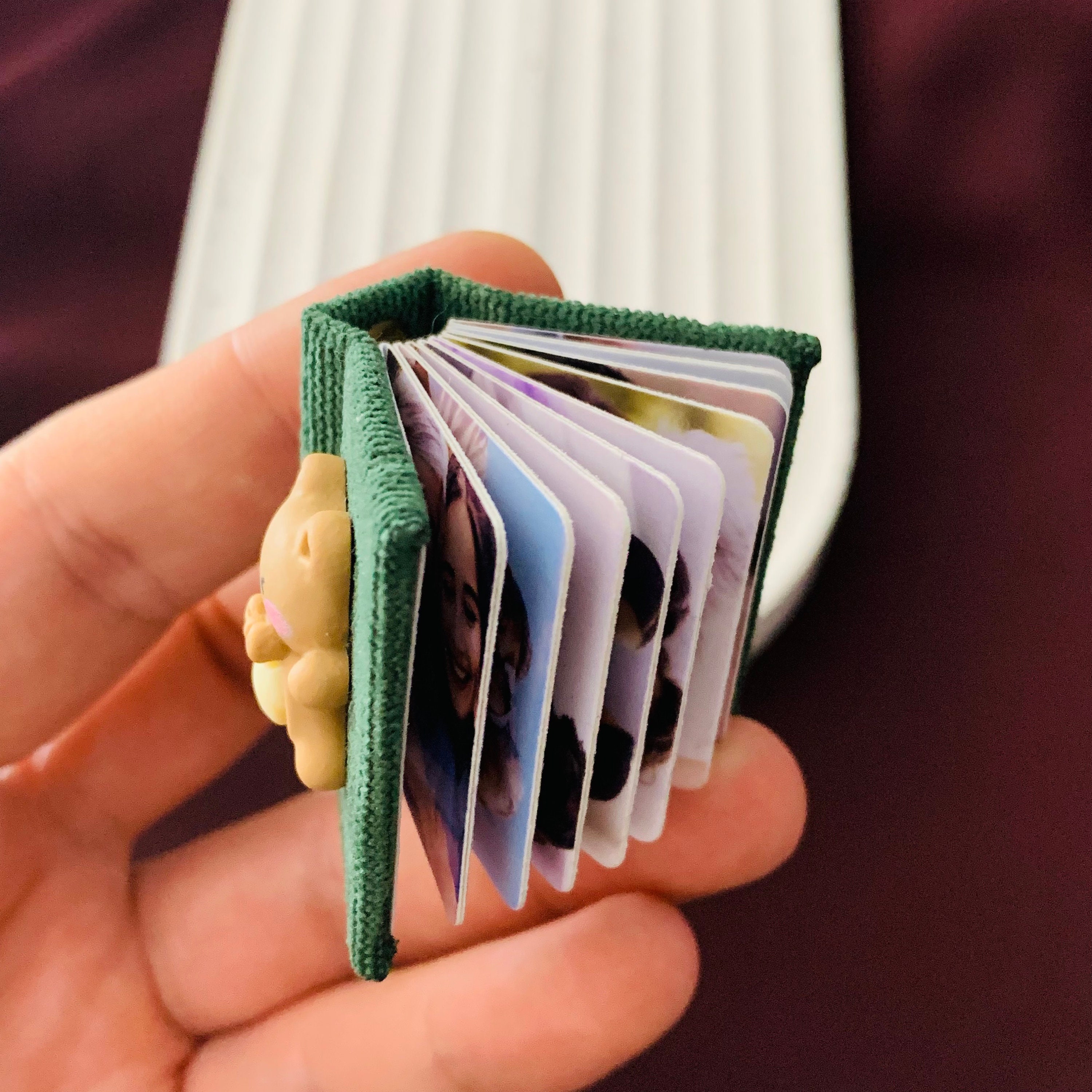 Mini Photo Album Keychain, Personalized Photo Album Keychain, Custom Photo Keychain With Name