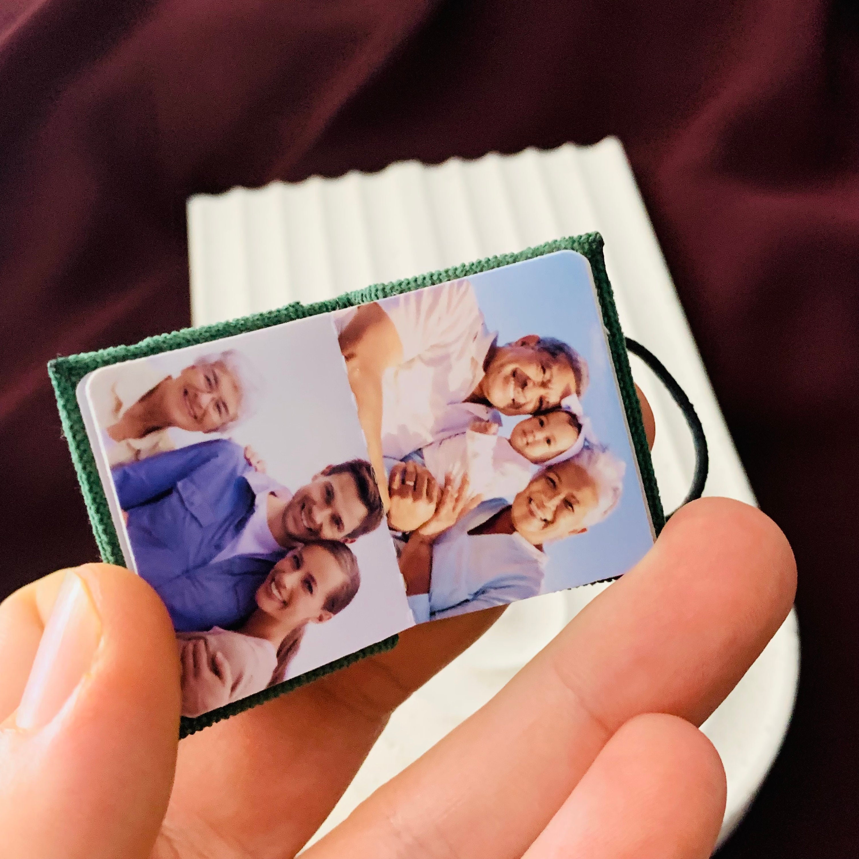 Mini Photo Album Keychain, Personalized Photo Album Keychain, Custom Photo Keychain With Name