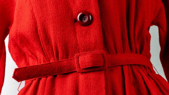 50s/60s Anjac Fashions Retro Red Dress