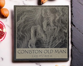 Coniston Old Man Lake District Engraved Coasters