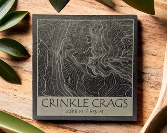 Crinkle Crags Lake District Engraved Coasters