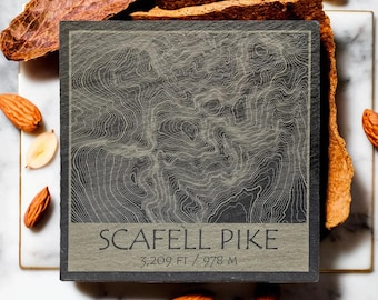 Scafell Pike Lake District Engraved Coasters