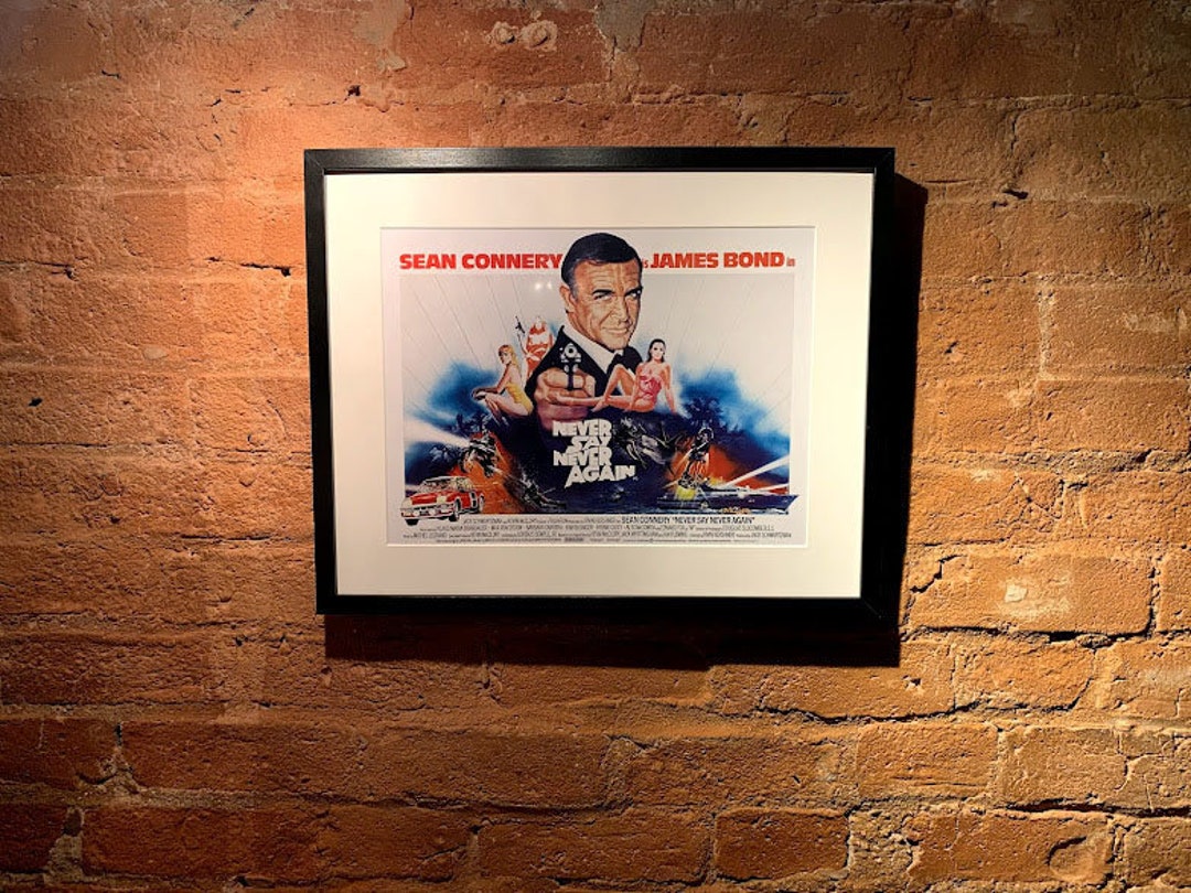 Never Say Never Again Poster James Bond Film Movie Landscape Prints Borderless Print Gift Idea ...